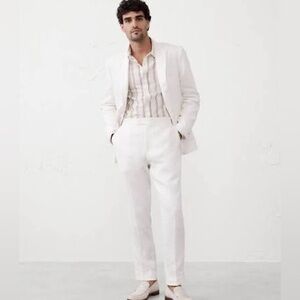 Banana Republic Men's white linen pants